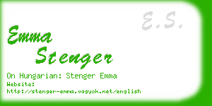 emma stenger business card